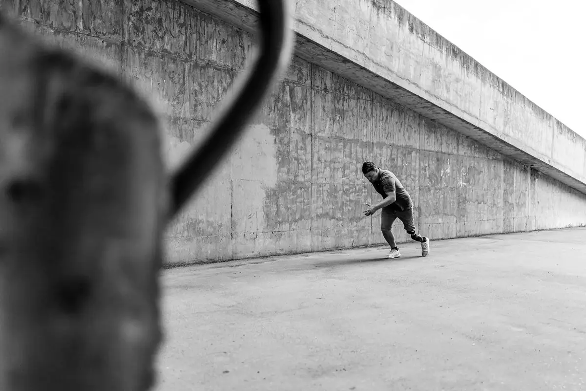 Heinrich Popow & Johannes Floors, Paralympic Athletes, photographed for Ottobock by photographer Christoph Neumann, Berlin